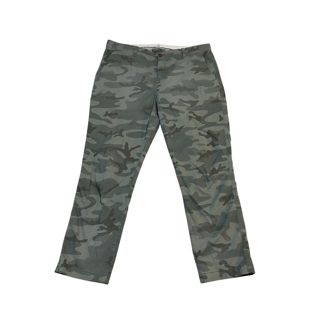 Gap Girlfriend Chinos Womens 14 Olive Camo Stretch Pants 282271-04 Camouflage